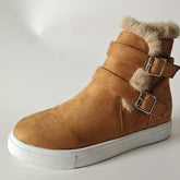 Stylish Fashion Boots with Suede Upper and Round Toe Heel - Himpall